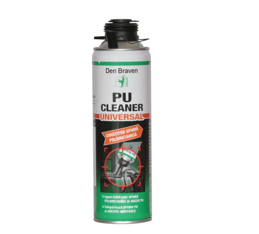 Agent de curatare spumă poliuretanică neintarită, Den Braven PU Cleaner Universal, 500 ml