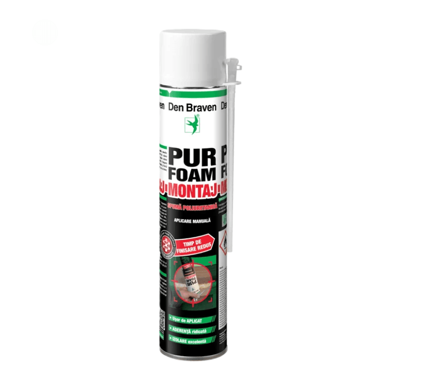 Spuma poliuretanică, aplicare manuală, Den Braven, 700 ml