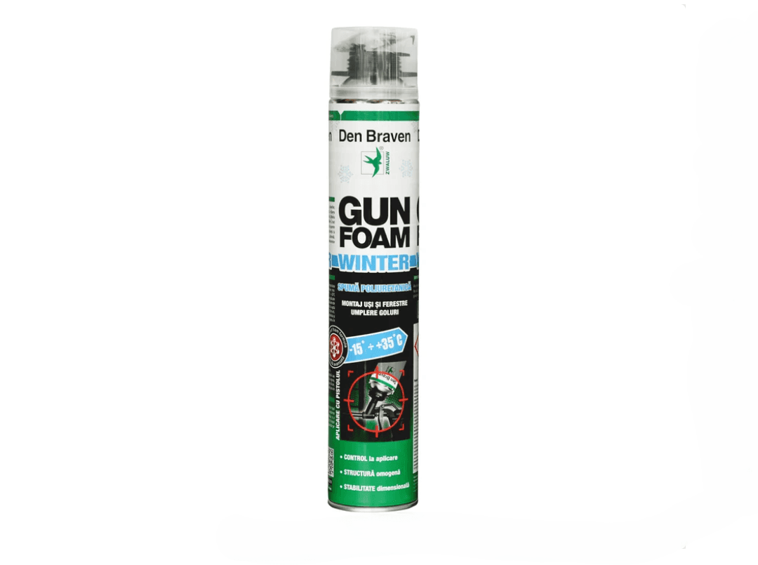 Spumă poliuretanică, pentru pistol,de iarnă, Gun Foam, 750 ml