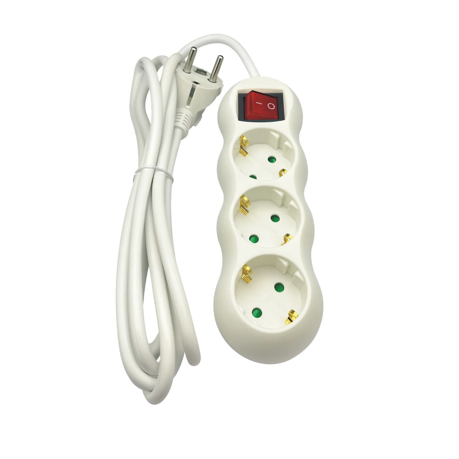 Prelungitor electric 3 prize cu întrerupător,cablu 3×1.5 mm² ,5M